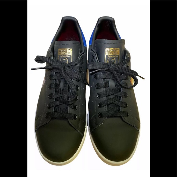 Adidas Stan Smith Black and Primary Color Logo Women’s Sneakers ( size 9) - Picture 7 of 13